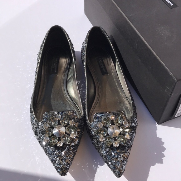 Authentic Dolce & Gabbana flats  crystals size 37 - Picture 3 of 8